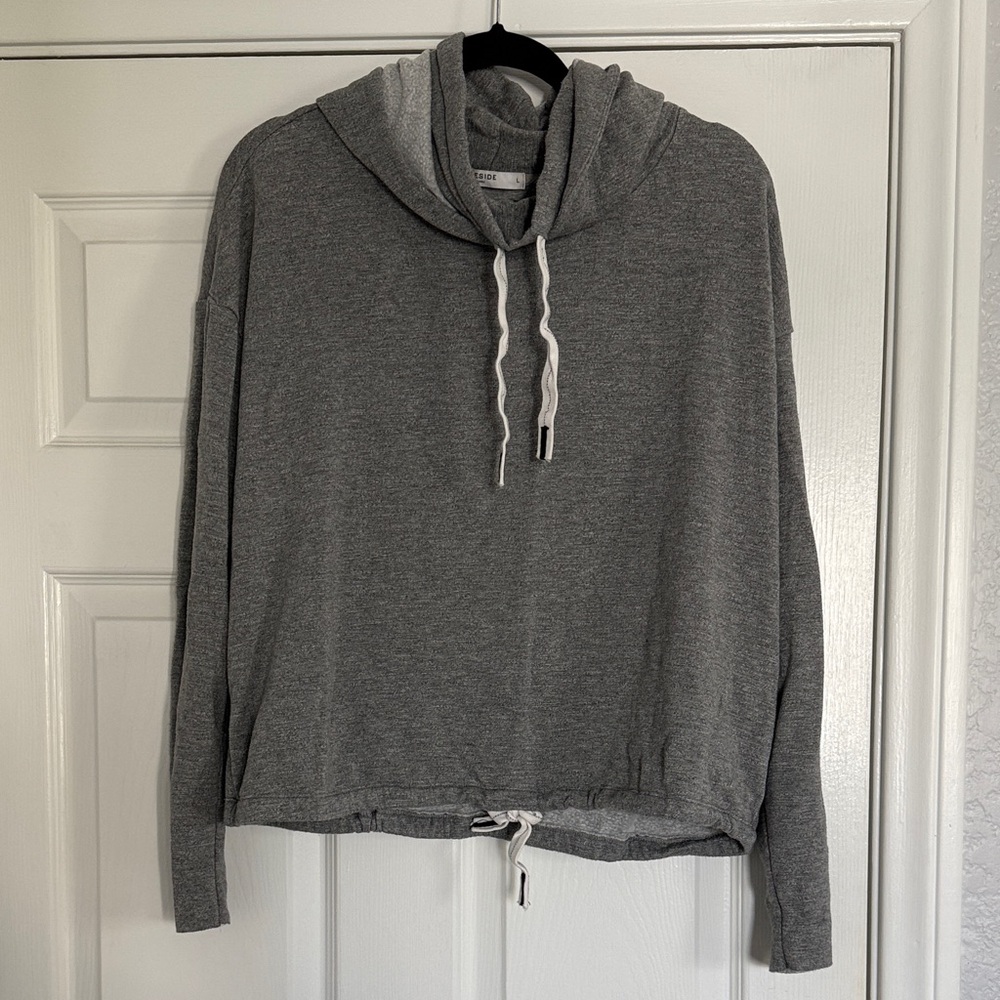 Stateside Gray Drawstring Hooded Sweatshirt
